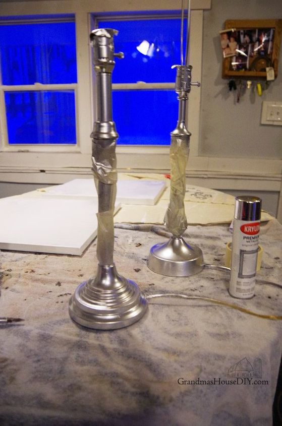 two thrift store lamps a glamorous makeover creating cohesion