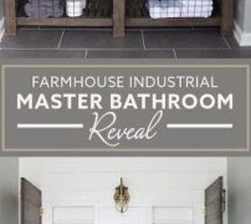 farmhouse industrial master bathroom reveal