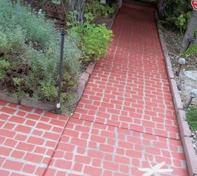 faux brick walkway