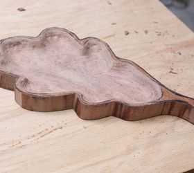 hand carved leaf shaped tray