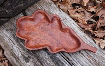 Hand Carved Leaf-Shaped Tray