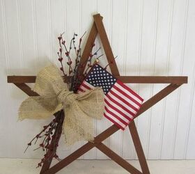s 15 unusual flag ideas that actually look amazing, Stick The Flag In A Scrap Wood Wreath