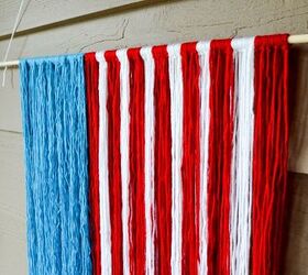 s 15 unusual flag ideas that actually look amazing, Make A Patriotic Hanger Out Of Your Yarn
