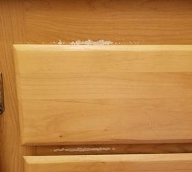q how to fix cabinets that the finish has rubbed off the coververed the
