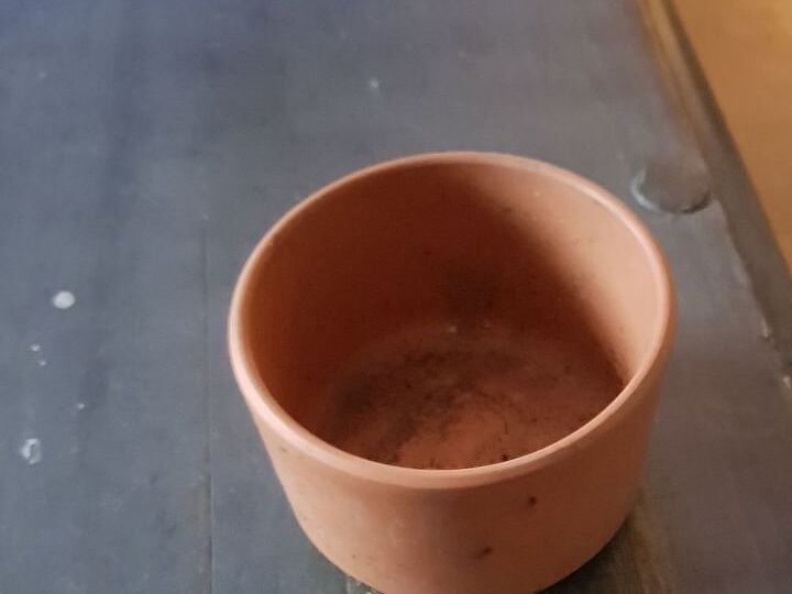 q pot size half of a mug terra cotta pots
