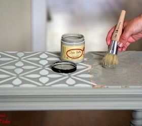 re purposed old table with dixie belle paint