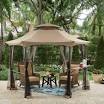 what is most economic way to put a gazebo over grass