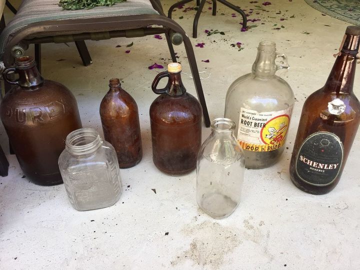 q what to do with old jugs jars and bottles