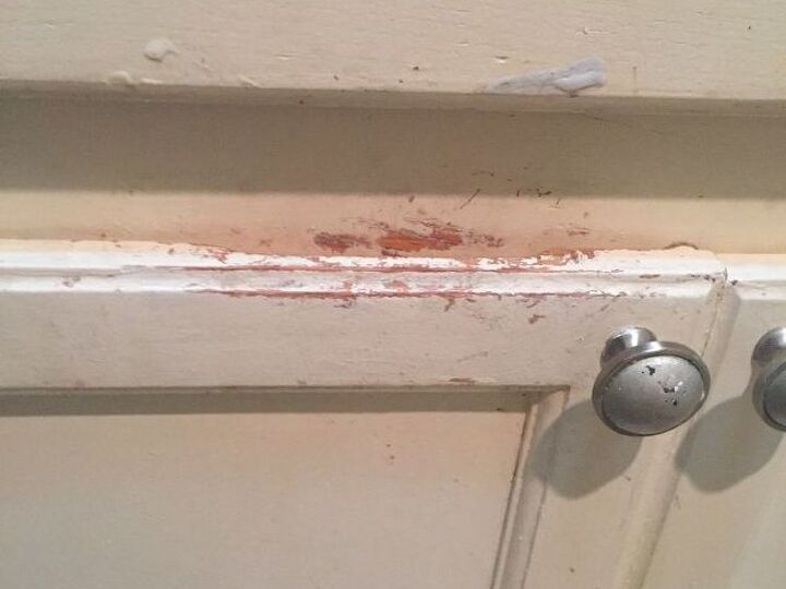 q how to remedy paint wearing off my kitchen cabinets