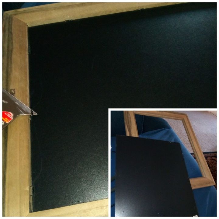 redone chalkboard frame