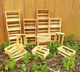 earth day inspired mini crate garden planters