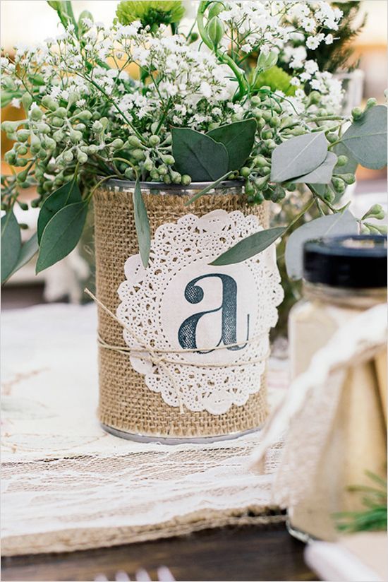 rustic tin vase on a budget