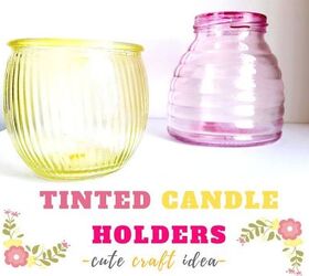 tinted candle holders