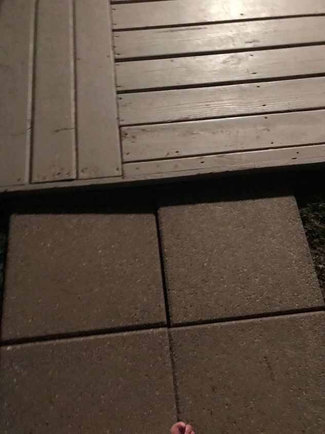 q any ideas on laying 24x24 stepping stones in front of my wood patio