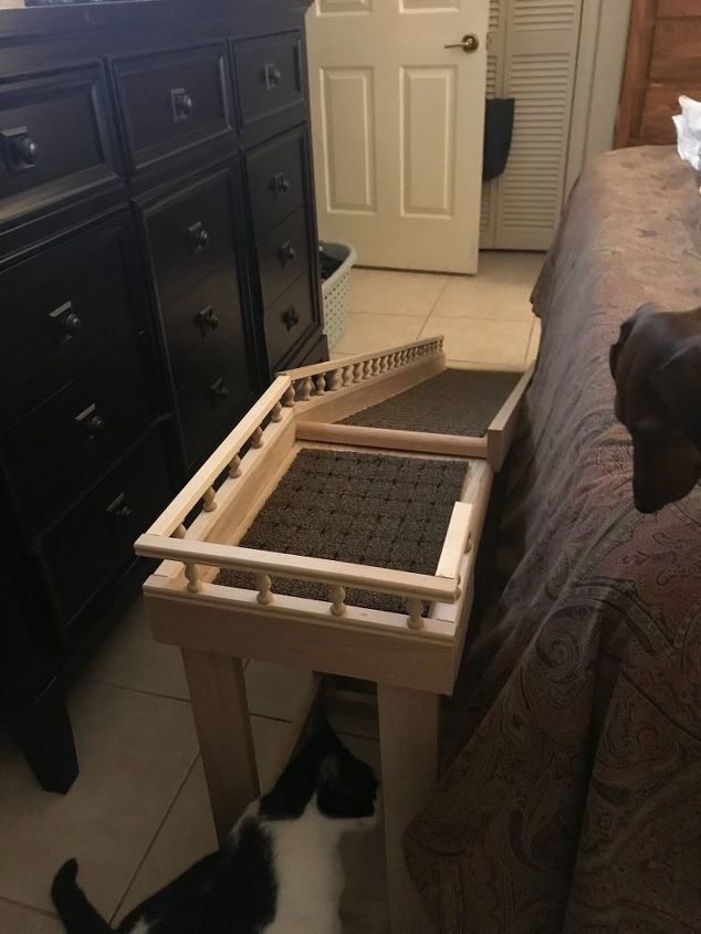 puppy love diy dog ramp for bedroom, They loved it