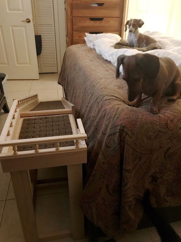 puppy love diy dog ramp for bedroom, They love their new ramp