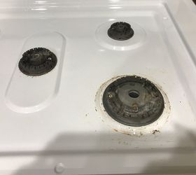 how can i get rid of this yellow spots for n the stove