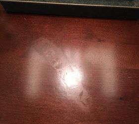 q water heat mark on wood end table
