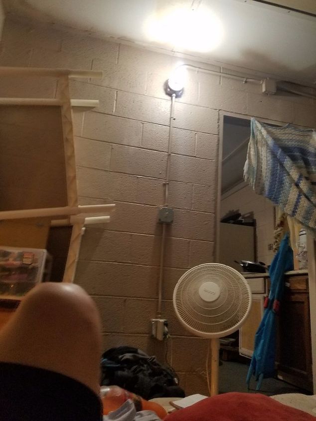 q i have an apartment that has cement blocked walls and no storage area