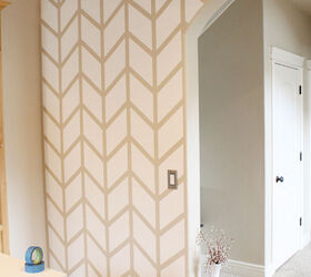 s 15 unbelievable ways people paint their walls, They add a herringbone pattern