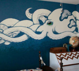 15 maneras increbles en que la gente pinta sus paredes, Pintan criaturas marinas creativas