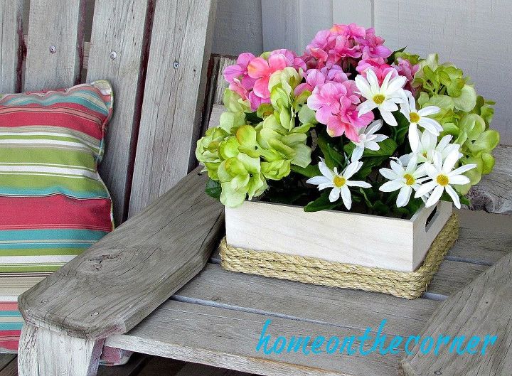 caixa de flores simples de primavera
