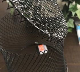 diy wire cloche project, Wire Basket with Bottom Removed