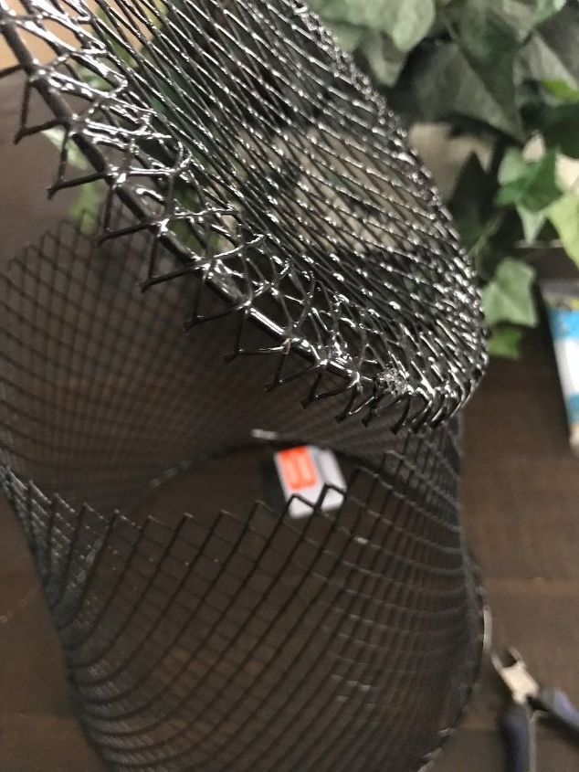 diy wire cloche project, Wire Basket with Bottom Removed