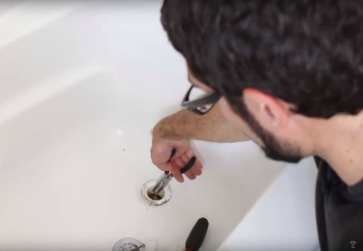 s the top 10 quick home repair tricks every homeowner should know, Unclog a bath drain with needle nose pliers