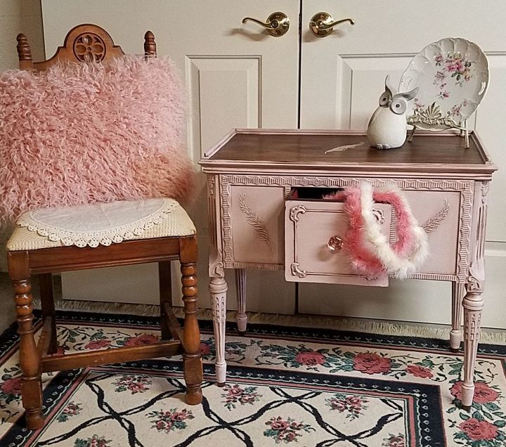 pretty in pink huge makeover for a little table