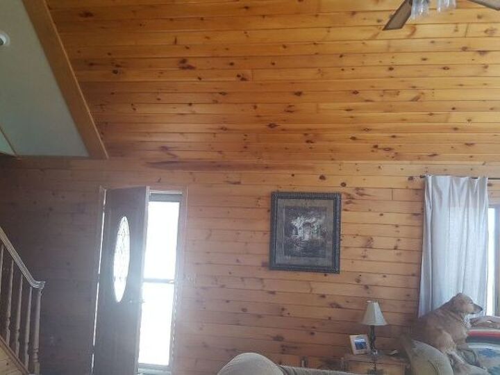 q do i paint my knotty pine walls but not the knotty pine ceiling