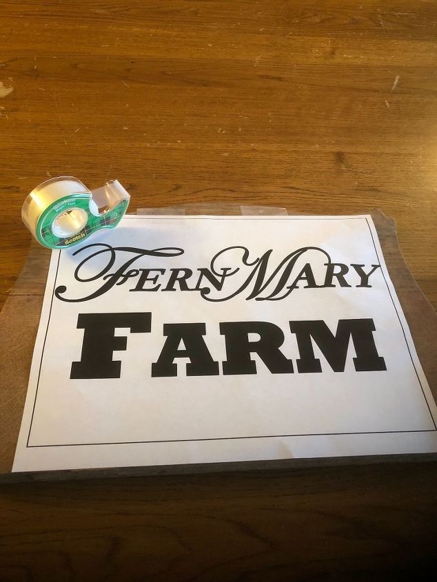 family farm sign, Secure the pattern