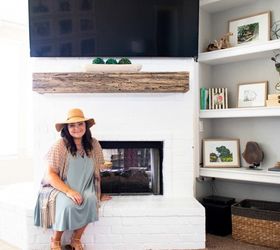 how to paint a brick fireplace
