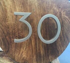 house numbers from a chopping block