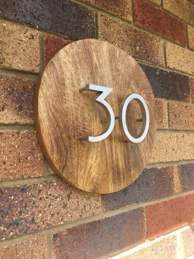 house numbers from a chopping block