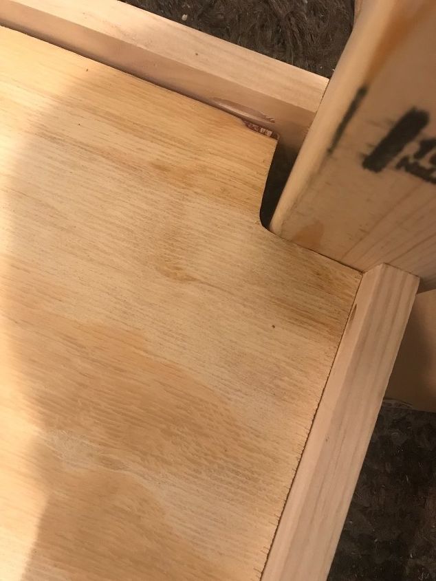 how to fill a large gap in a plywood to leg joint coffee table