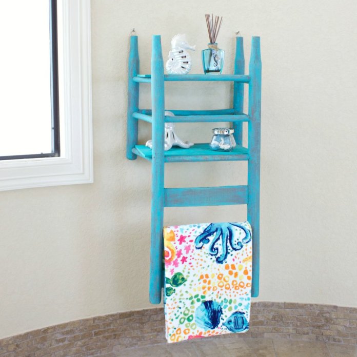 chair shelf decor tutorial