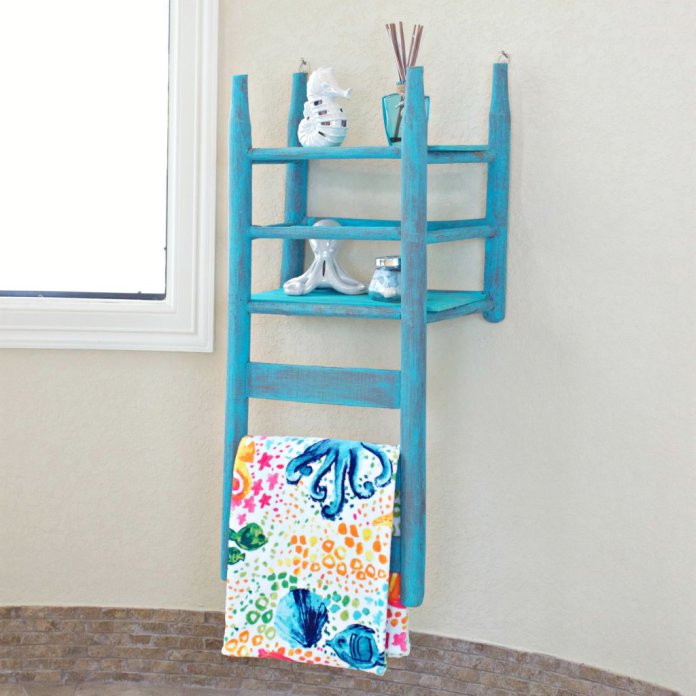 chair shelf decor tutorial