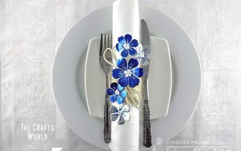  Anéis de guardanapo florais de lápis-lazúli azul