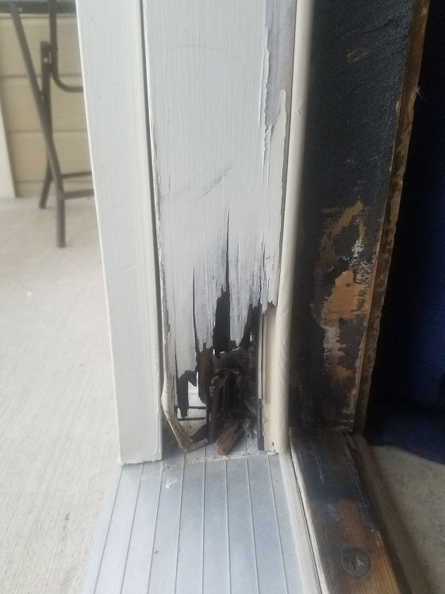 Door Stop Rotted My front door is starting to rot how can I fix it where I don't have t ...