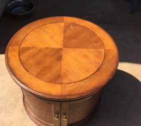 gran cambio de imagen de una mesa anticuada, Antes Mesa de madera maciza de alta calidad