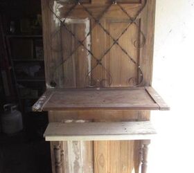 upcycle an old door into a drink station
