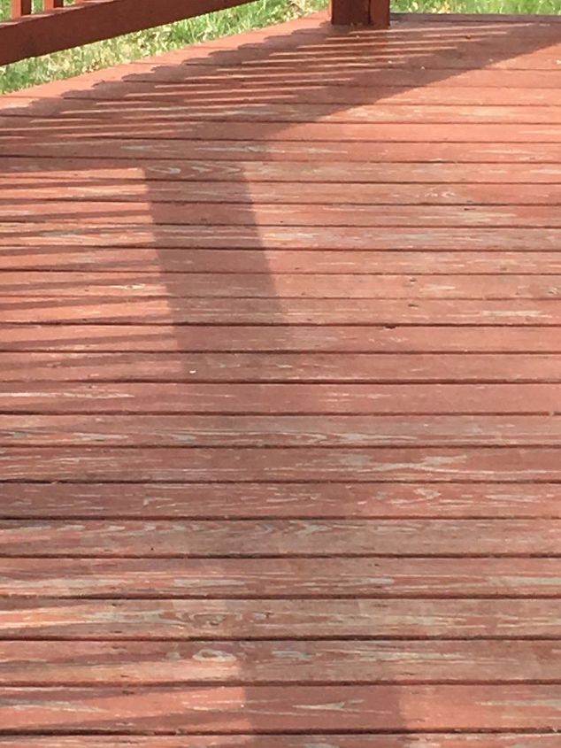 Will any paint cover over the red wood color i have on our deck