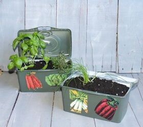 the 25 most brilliant uses people came up with for plastic containers, Plant a portable garden in a container