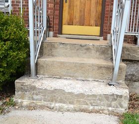 covering an ugly concrete porch