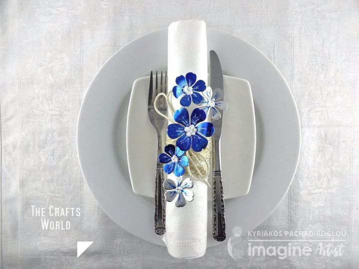 15 proyectos de bricolaje asequibles que puedes hacer ahora mismo, Servilleteros Florales Azul Lapisl zuli