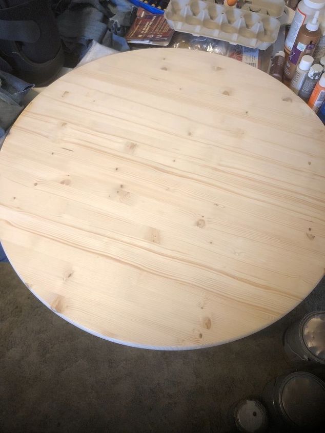stain over paint table top, A blank slate
