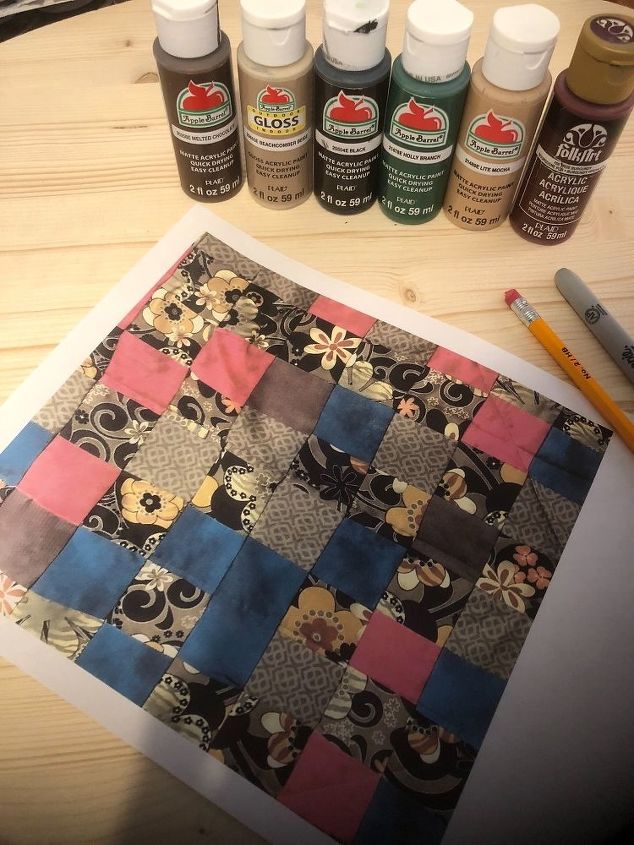 tablero de mesa teido sobre pintura, Usando una foto como gu a de color