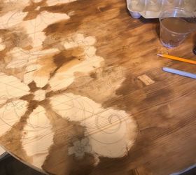 stain over paint table top