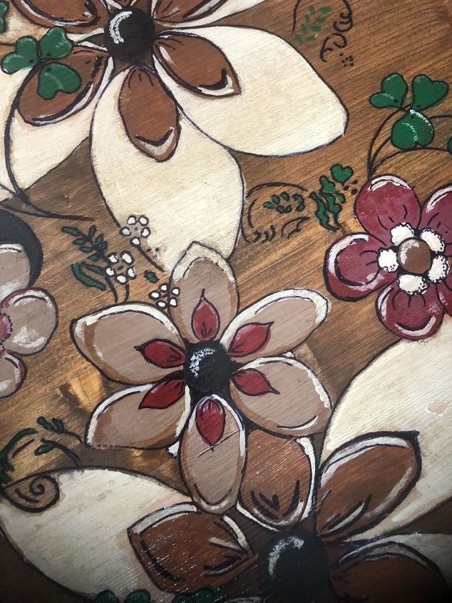 tablero de mesa teido sobre pintura